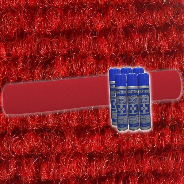 Ribbed Lining Carpet Kits - Red