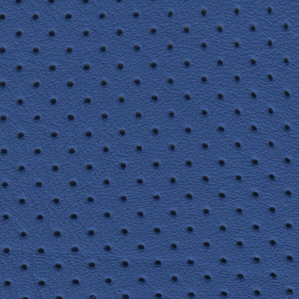 Clearance Leather Half Hide - Cobalt Blue Perf