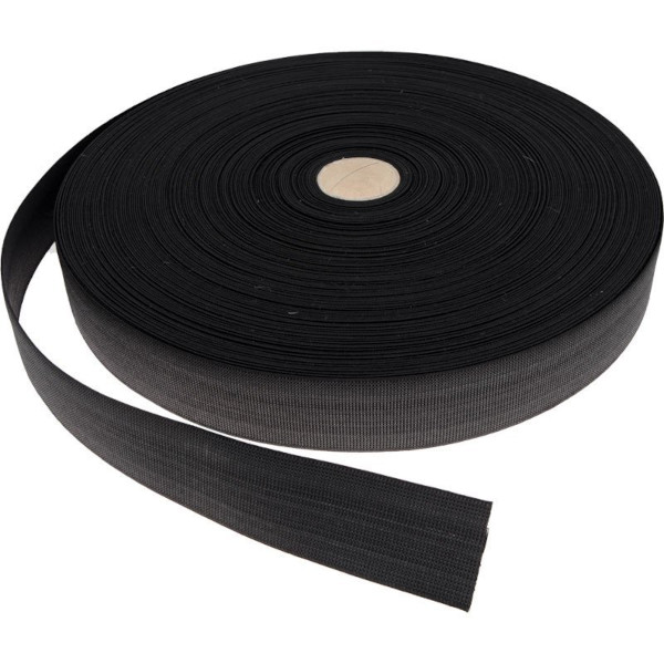 Elasticated Webbing - Black 2 Inch