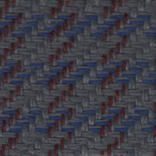 Ford Seat Cloth - Ford Sierra - Rough Twill Striped (Grey/Blue/Red)