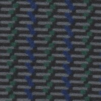 Ford Seat Cloth - Ford Sierra - Velour Stripe (Grey/Green/Blue)