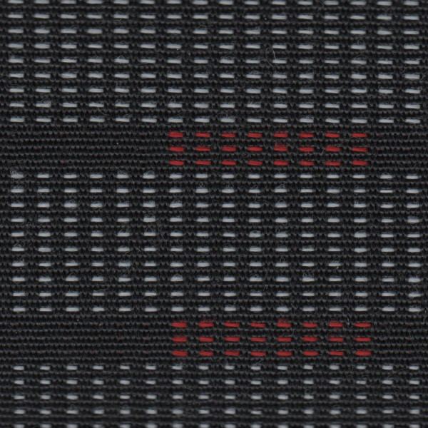 Mercedes Seat Cloth - Mercedes B-Class - Horizontal Dotty Stripe (Black/Grey/Red)