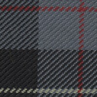 Mercedes Seat Cloth - Mercedes W202 C-Class Sport - Tartan (Black/Grey/Red)