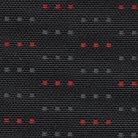 Peugeot Seat Cloth - Peugeot Boxer - Dots (Black/Grey/Red)