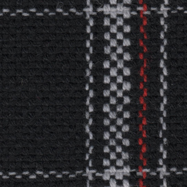 Volkswagen Seat Cloth - Volkswagen Gofl 1 - Tartan (Black/White/Red)