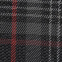 Volkswagen Seat Cloth - Volkswagen Golf 7 - Tartan (Black/Red/Grey)