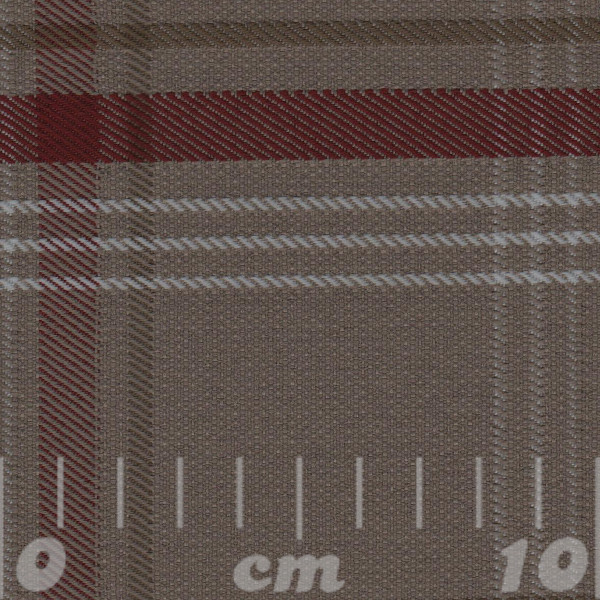 VW Tartan Seat Cloth - Beige/White/Red