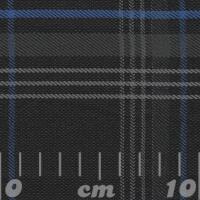 VW Tartan Seat Cloth - Black/Grey/Blue