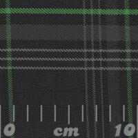 VW Tartan Seat Cloth - Black/Grey/Green