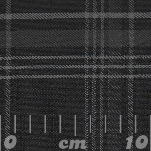 VW Tartan Seat Cloth - Black/Grey/Silver