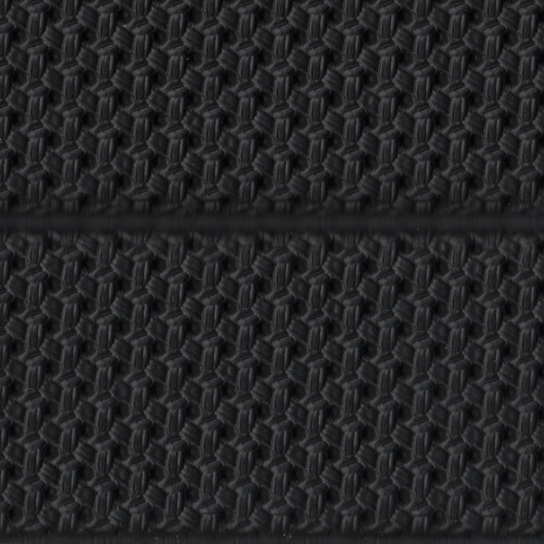 Fluted Vinyl - Black Basketweave 2in