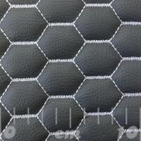 Stitch Quilted Vinyl - Hexabubble (White on Grey)