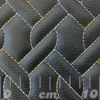 Stitch Quilted Vinyl - Knitted (Rainbow on Black)