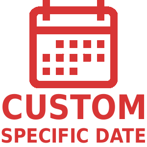 We can arrange for your goods to be delievered on a specific date.